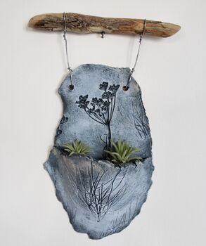 Ceramic And Drift Wood Wall Planter, 4 of 7