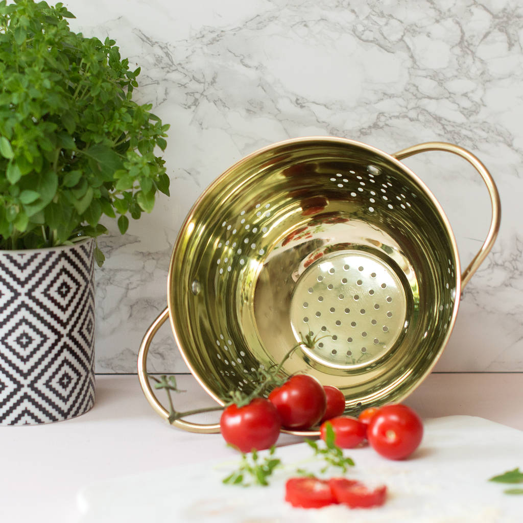 gold colander by audenza