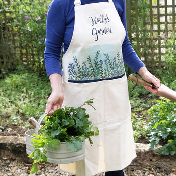 Personalised Garden Apron With Watercolour Print By Jonny's Sister ...