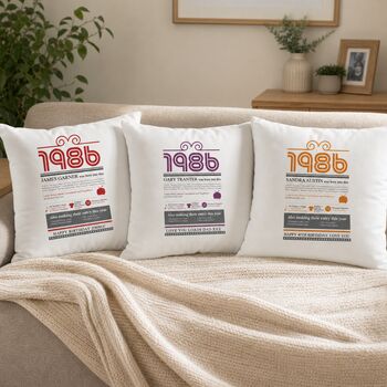 Personalised 40th Birthday Gift Cushion, 3 of 11
