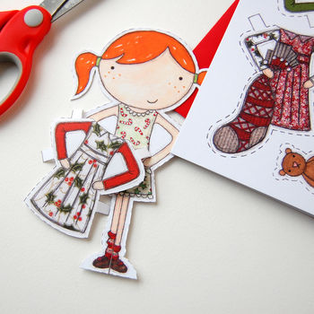 Christmas Paper Doll Wrapping Paper, 3 of 3
