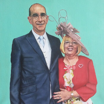 Bespoke Oil Wedding Portrait On Canvas, 3 of 6