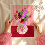 Flowers In Vase Art Print Red, thumbnail 5 of 5