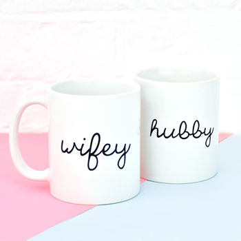 Wifey Hubby Couples Mug Set, 5 of 9