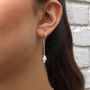 Sterling Silver Long Coiled Charm Drop Earrings, thumbnail 2 of 10