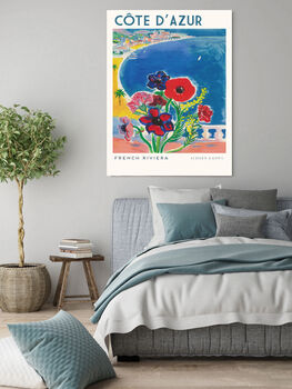 Cote D' Azur French Rivera Flower Art Print, 2 of 3