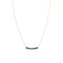 Sterling Silver Concave Bar Necklace Green, thumbnail 5 of 12