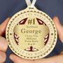Personalised World's Best Round Wooden Medal, thumbnail 2 of 4