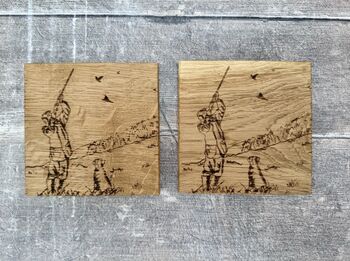 Set Of Two Shooting Scene Coasters, 2 of 4