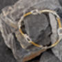 Stirrup Bracelet In 18 Ct Gold On Sterling Silver, thumbnail 2 of 3