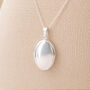Personalised Sterling Silver Classic Oval Photo Locket Necklace, thumbnail 3 of 10