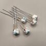 Set Of Five Ceramic Floral Wedding Hair Pins, thumbnail 6 of 12