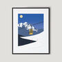 Ski Lift And Piste Mountains Wall Art Print, thumbnail 1 of 3