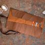 Personalised Brown Leather Apron And Tool Roll Gift Set, thumbnail 3 of 10