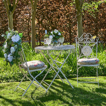 Cream Three Piece Outdoor Bistro Set, 2 of 4