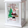 Personalised Santa Stop Here White Lantern, thumbnail 2 of 4