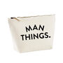 Man Things Black Men's Toiletry Wash Bag, thumbnail 6 of 6