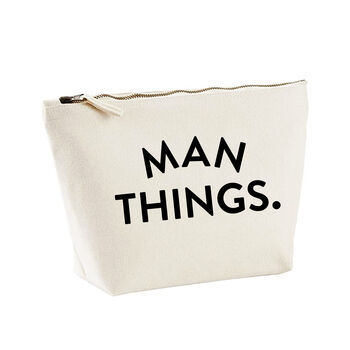 Man Things Black Men's Toiletry Wash Bag, 6 of 6