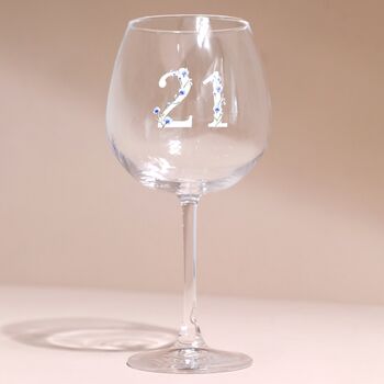 Personalised Floral Milestone Birthday Gin Glass, 5 of 6