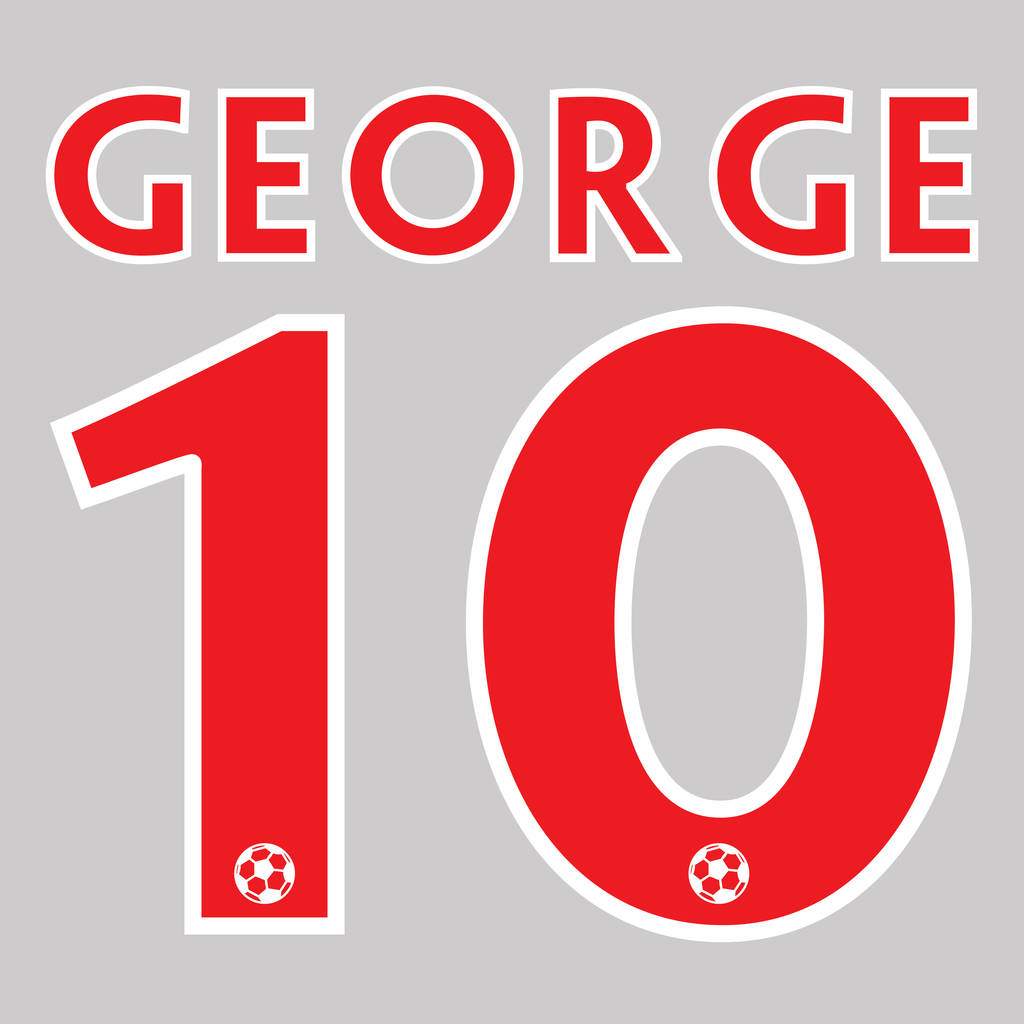 Personalised Football Name And Number Wall Sticker By The Binary Box