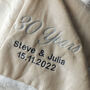 Personalised Pearl Wedding Anniversary Neutral Blanket, thumbnail 4 of 8
