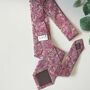 Liberty Tie In Light Pink Strawberry Thief Birds Motif, thumbnail 3 of 9