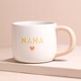 Ceramic Orange Heart Nana Mug, thumbnail 3 of 4