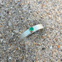 May Birthstone Ring Emerald In Textured Sterling Silver And 9ct Gold, thumbnail 6 of 8