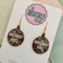 Rainbow Bauble 'Birthday Girl' Glitter Earrings / Rainbow Party Jewellery Birthday Gift For Her / Multi Colour Glitter Statement Confetti Jewellery, thumbnail 5 of 5