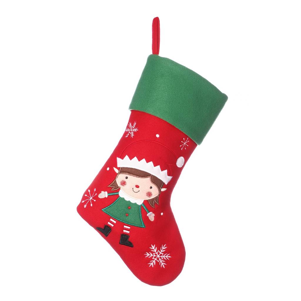 personalised elf christmas stocking for girls by dibor ...