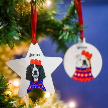 Personalised Party Dog Breed Christmas Decoration, 12 of 12