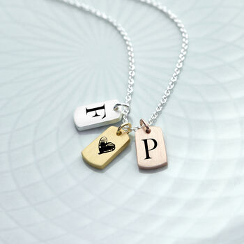 Personalised Heart Tag Necklace, 2 of 3