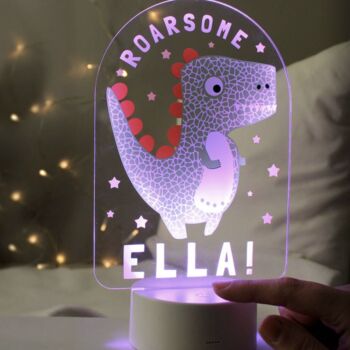 Personalised Dinosaur LED Colour Changing Light, 3 of 5