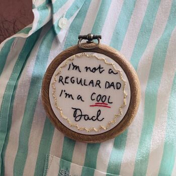 Cool Dad Father’s Day Embroidered Badge And Keepsake, 2 of 8