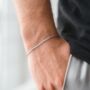 Thin Box Bracelet Chain For Men, thumbnail 1 of 6