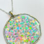 Large Disco Earrings With Silver Sparkles, thumbnail 3 of 9