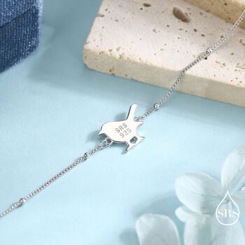 Sterling Silver Delicate Robin Bird Bracelet, 5 of 11