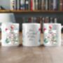 Personalised Family North Pole Three Names Christmas Mug, thumbnail 2 of 2