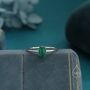 Sterling Silver Green Onyx Oval Ring, thumbnail 3 of 12