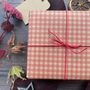 Christmas Gingham Paper Fibre Wrapping Paper, thumbnail 4 of 5