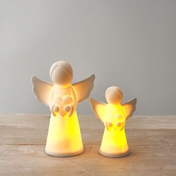 LED Angel With Heart Christmas Ornament, 3 of 3