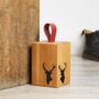 Solid Oak Boxing Hare Doorstop, thumbnail 2 of 4