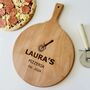 Personalised Round Wooden Pizza Board, thumbnail 2 of 9