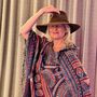 Poncho Turquoise/Red, thumbnail 1 of 4