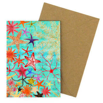 Asterozoa Starfish Print A6 Greetings Cards, 5 of 7