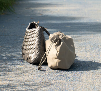 Hand Woven Vegan Leather Shoulder Bag, 11 of 12