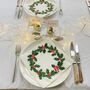 Christmas Holly Napkins ~ Compostable, thumbnail 4 of 5