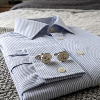 Personalised Number One Dad Cufflinks For Father's Day, 7 of 8
