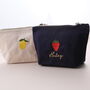 Embroidered Fruit Make Up Bags Personalised, thumbnail 4 of 7