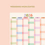 2026 Year Wall Planner | Pastel | Portrait, thumbnail 2 of 4